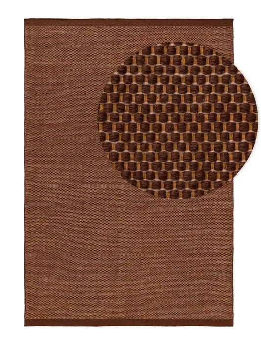 ROCCO - Tapis de laine - Marron BENUTA