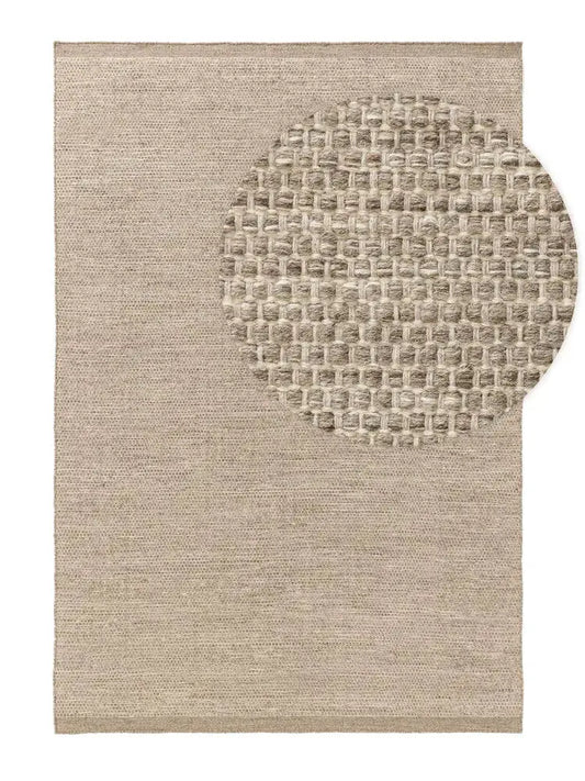 ROCCO - Tapis de laine - Taupe BENUTA