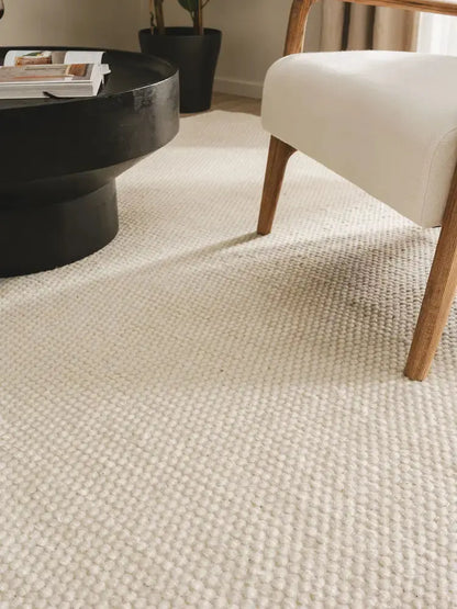 Rocky - Tapis de laine - Blanc BENUTA