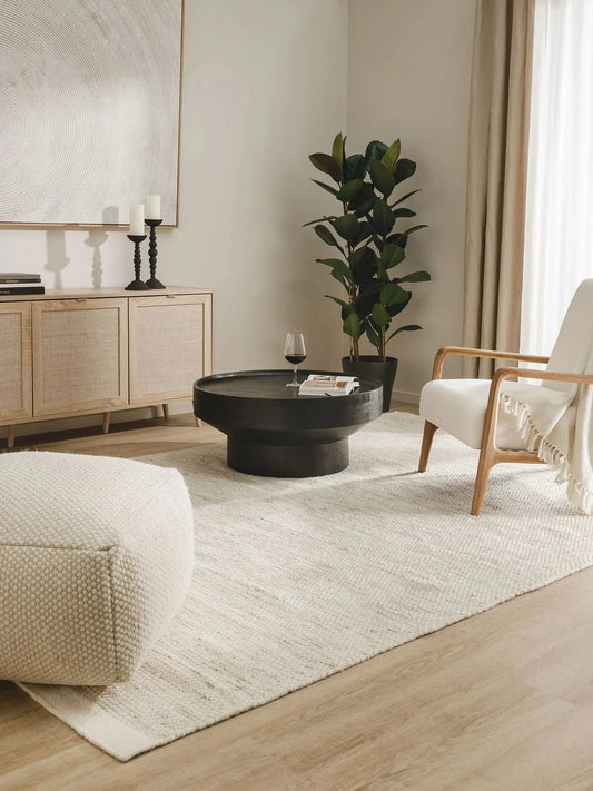 Rocky - Tapis de laine - Crème BENUTA