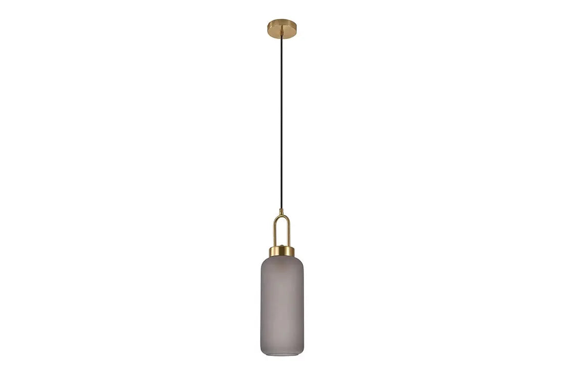 Suspension Luminaire en Verre Fumé Mat LUTON - H : 46cm HOUSE NORDIC