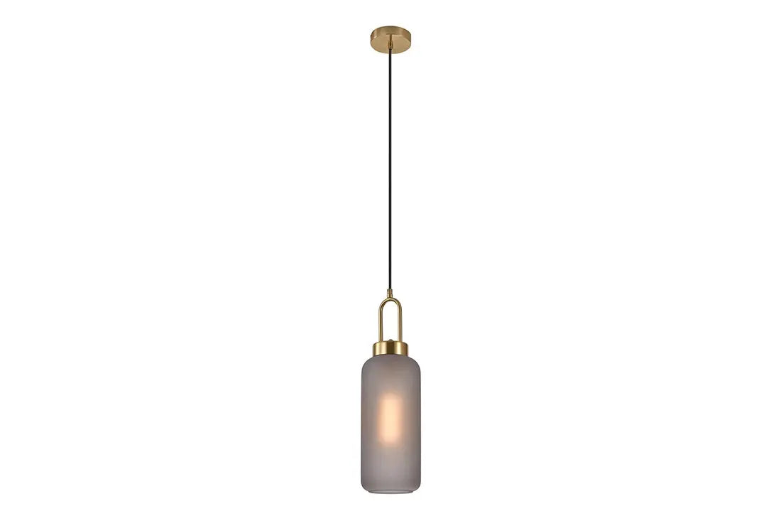 Suspension Luminaire en Verre Fumé Mat LUTON - H : 46cm HOUSE NORDIC