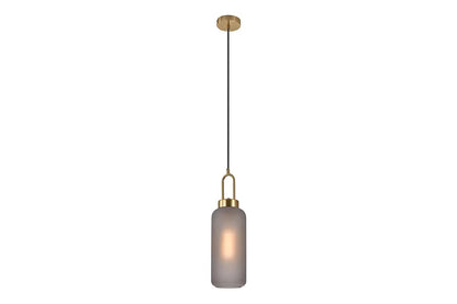 Suspension Luminaire en Verre Fumé Mat LUTON - H : 46cm HOUSE NORDIC