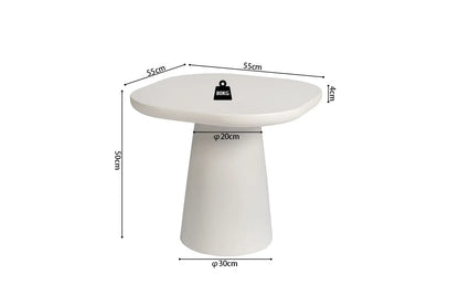 TAVINA - Table Basse Effet Ciment - 120 cm - Ciment Blanc ROUSSEAU