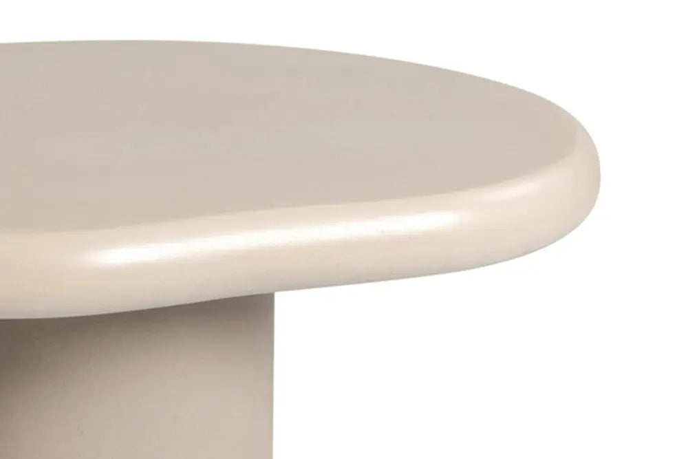 TAVINA - Table Basse Effet Ciment - 58 cm - Ciment Beige ROUSSEAU