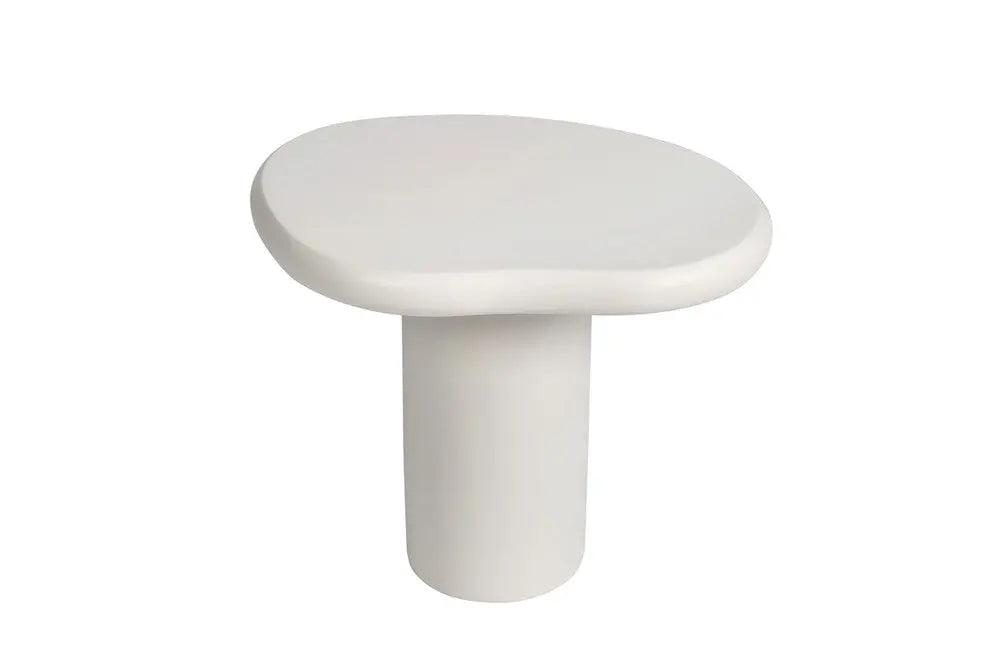 TAVINA - Table Basse Effet Ciment - 58 cm - Ciment Blanc ROUSSEAU