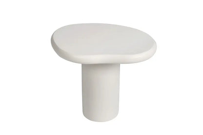 TAVINA - Table Basse Effet Ciment - 58 cm - Ciment Blanc ROUSSEAU