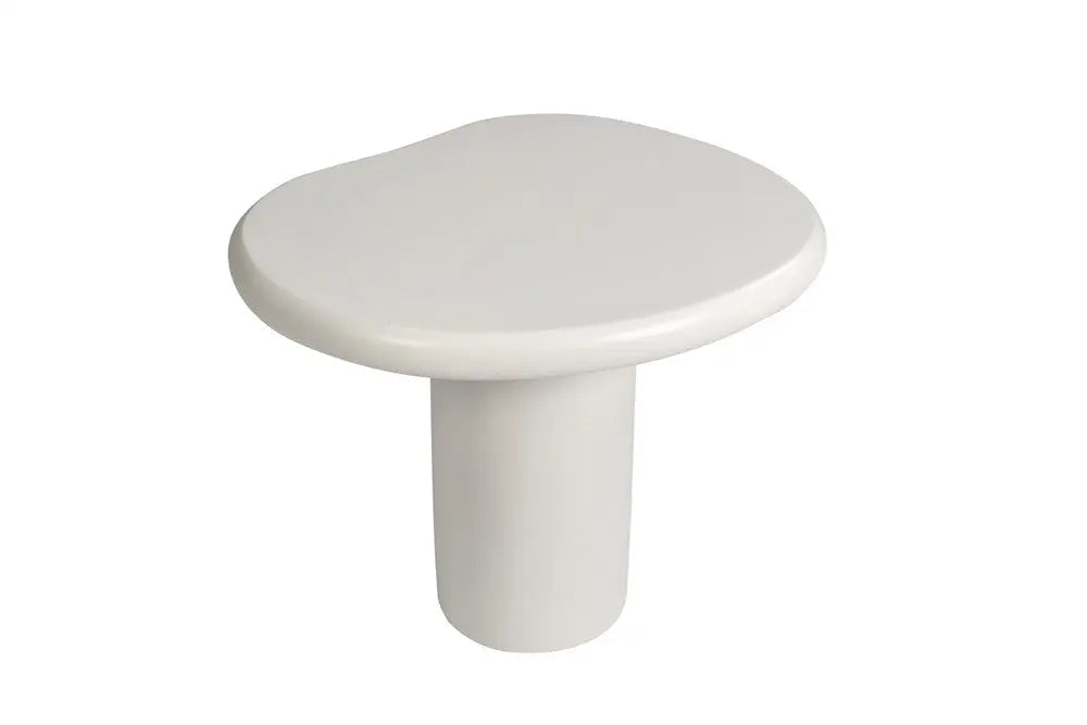 TAVINA - Table Basse Effet Ciment - 58 cm - Ciment Blanc ROUSSEAU