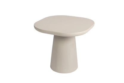 TAVINA - Table Basse Ovale Effet Ciment - 55 cm - Ciment Beige ROUSSEAU