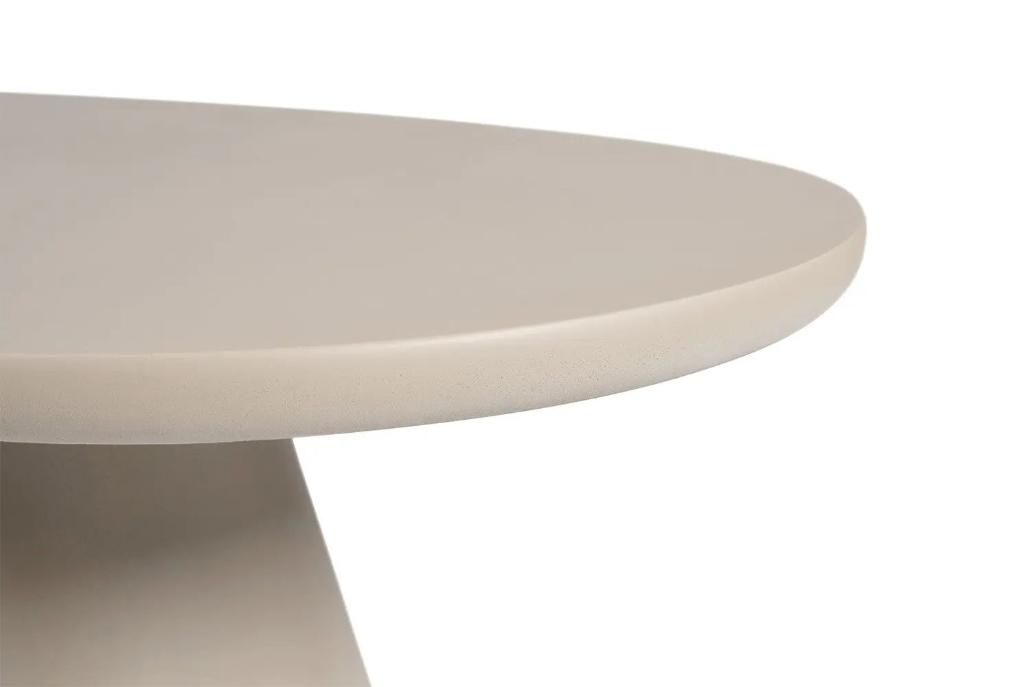 TAVINA - Table à manger Ovale Effet Ciment - 220 cm - Ciment Beige ROUSSEAU
