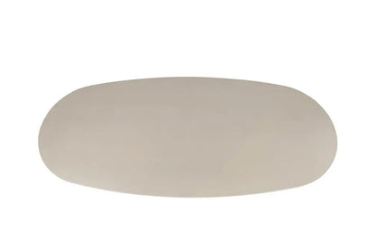 TAVINA - Table à manger Ovale Effet Ciment - 220 cm - Ciment Beige ROUSSEAU
