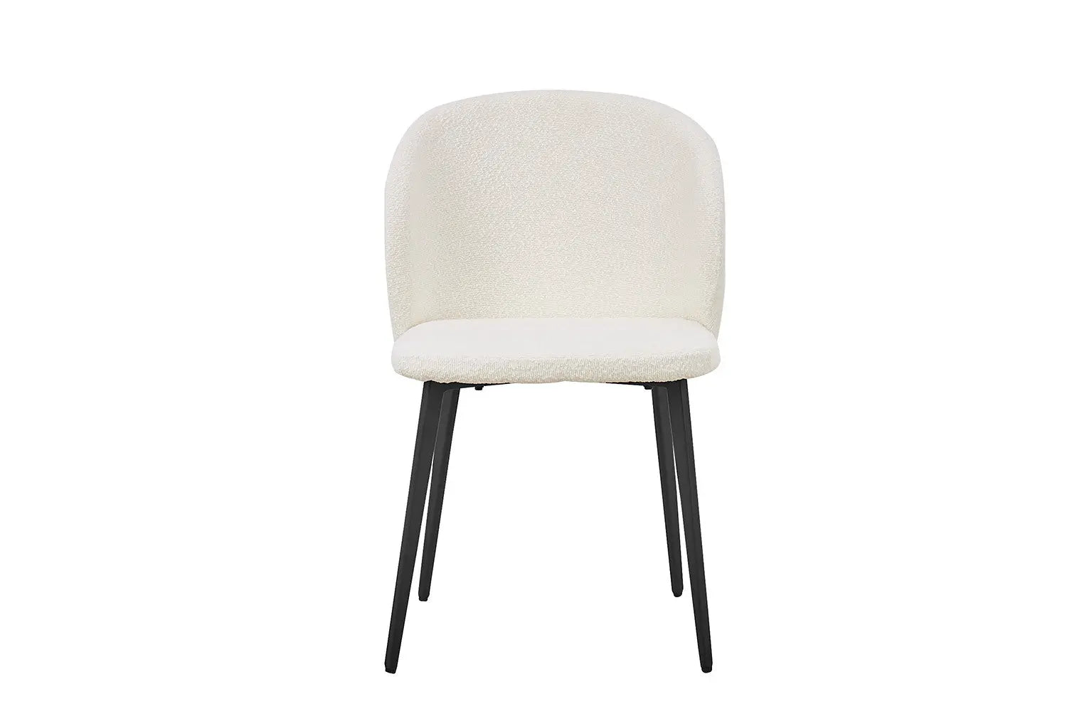 TINA - Chaise de Salle à Manger - 51 x 55 cm - Bouclé Blanc ROUSSEAU