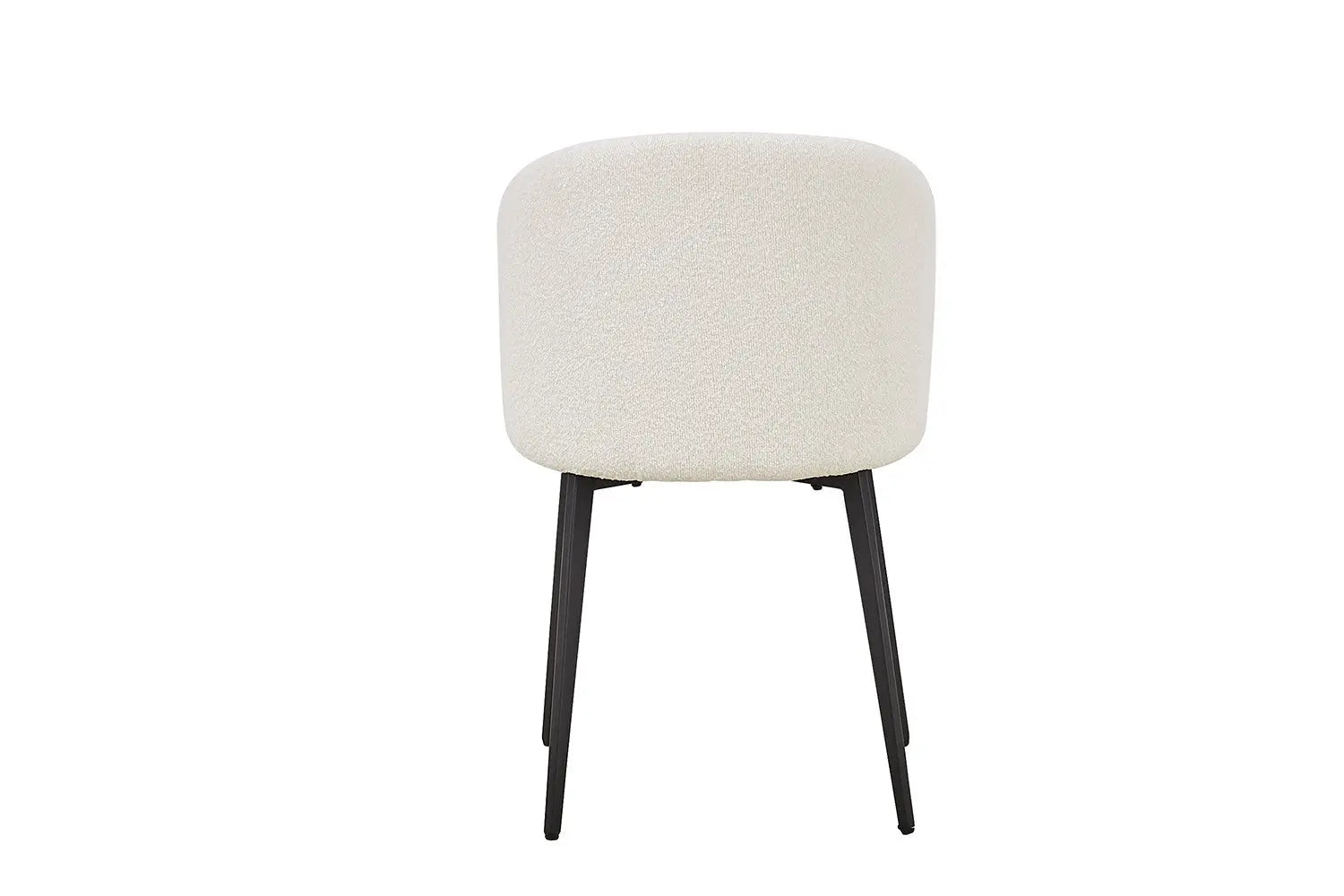 TINA - Chaise de Salle à Manger - 51 x 55 cm - Bouclé Blanc ROUSSEAU