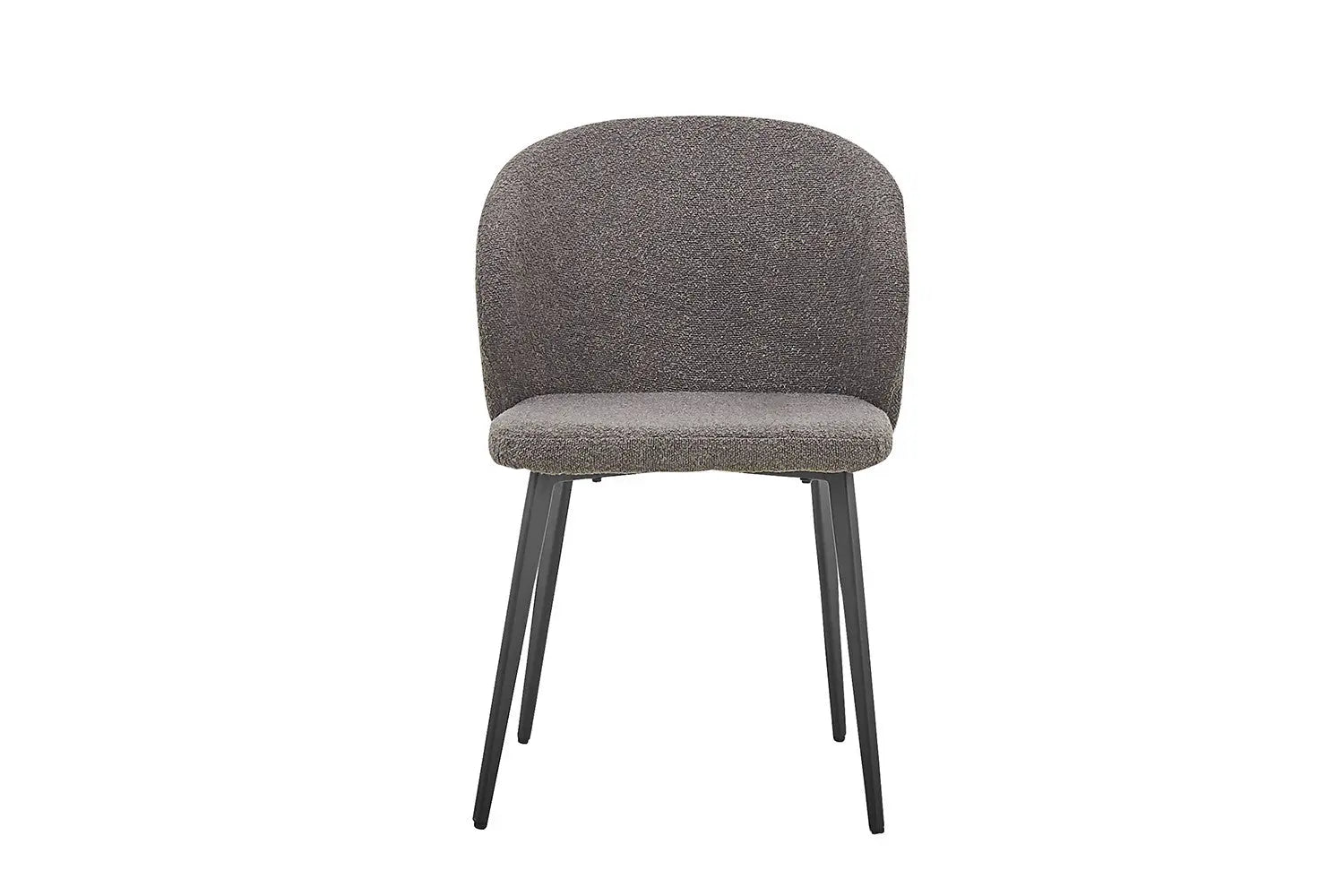 TINA - Chaise de Salle à Manger - 51 x 55 cm - Bouclé Gris ROUSSEAU