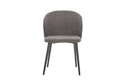 TINA - Chaise de Salle à Manger - 51 x 55 cm - Bouclé Gris ROUSSEAU