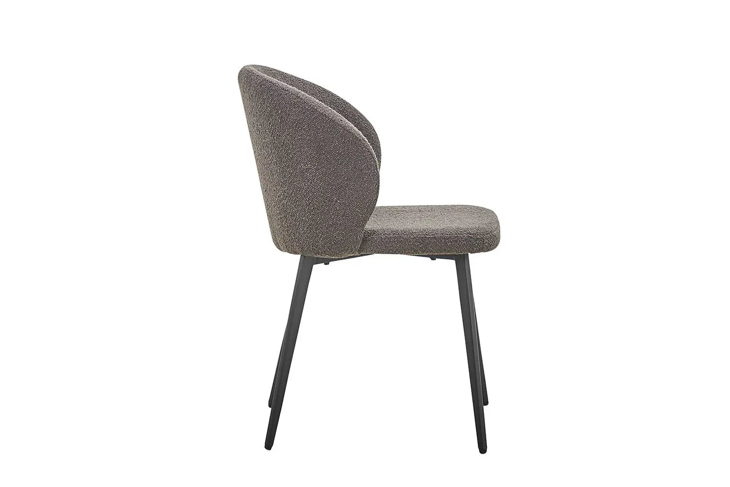 TINA - Chaise de Salle à Manger - 51 x 55 cm - Bouclé Gris ROUSSEAU