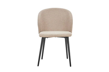 TINA - Chaise de Salle à Manger - 51 x 55 cm - Bouclé Sable ROUSSEAU