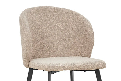 TINA - Chaise de Salle à Manger - 51 x 55 cm - Bouclé Sable ROUSSEAU