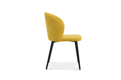 TINA - Chaise de Salle à Manger - 51 x 55 cm - Jaune ROUSSEAU