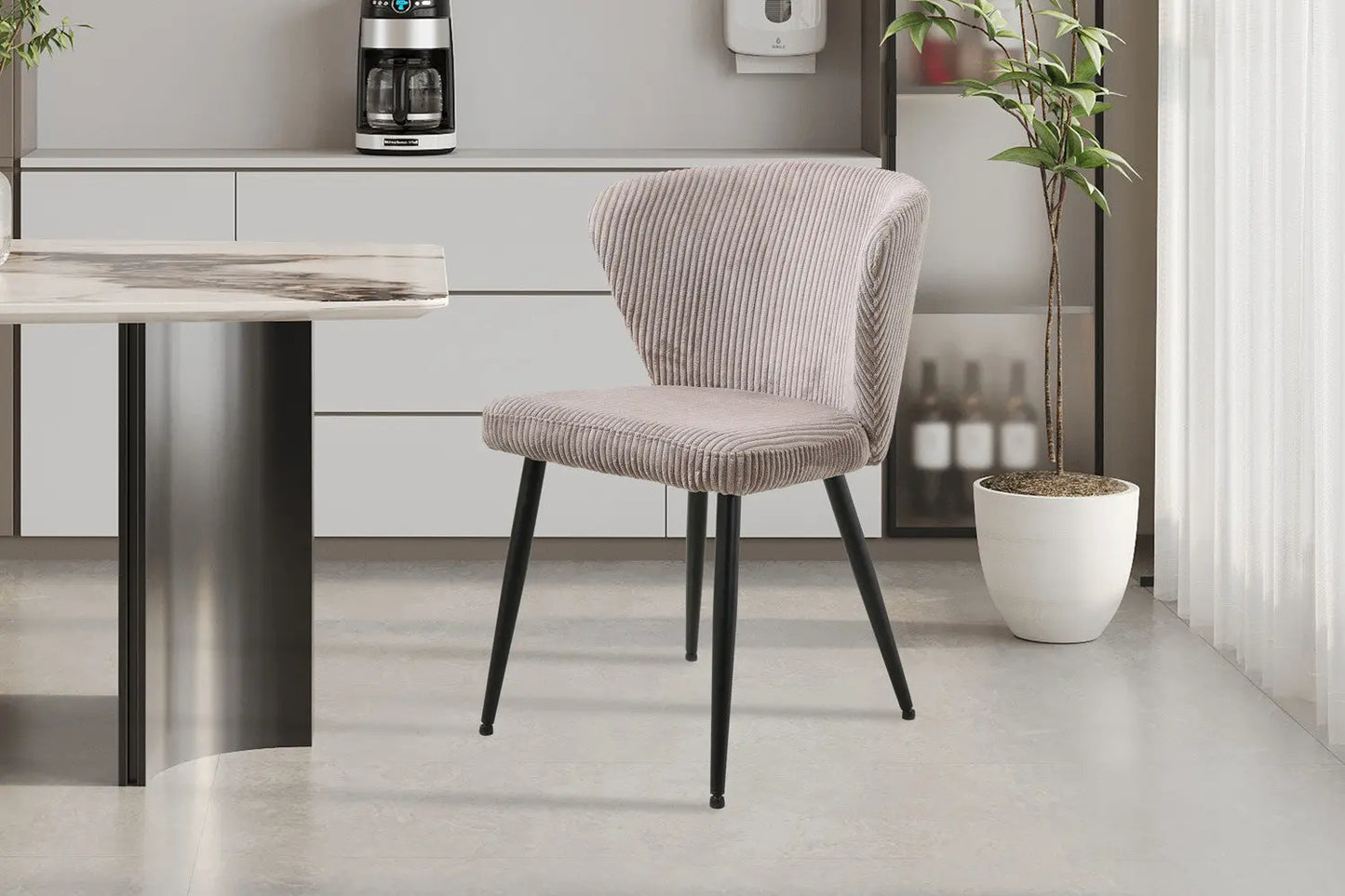 TONYO - Chaise de Salle à Manger - 54 x 55 cm - Sable ROUSSEAU