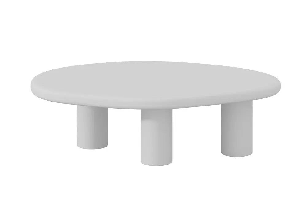 Table Basse Effet Ciment  Blanc TAVINA - 120 cm ROUSSEAU
