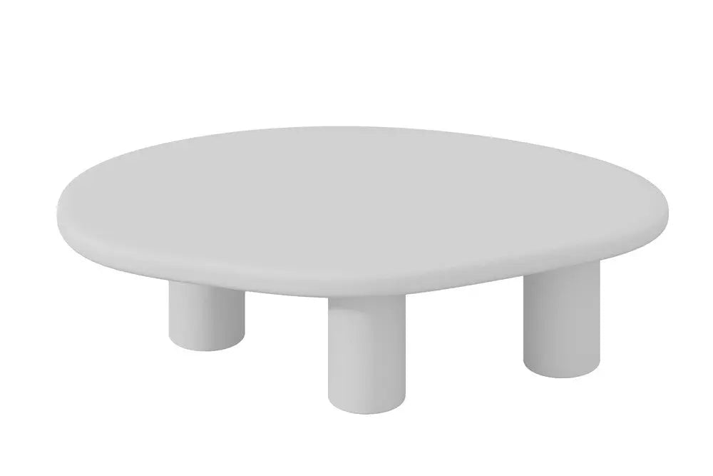 Table Basse Effet Ciment  Blanc TAVINA - 120 cm ROUSSEAU