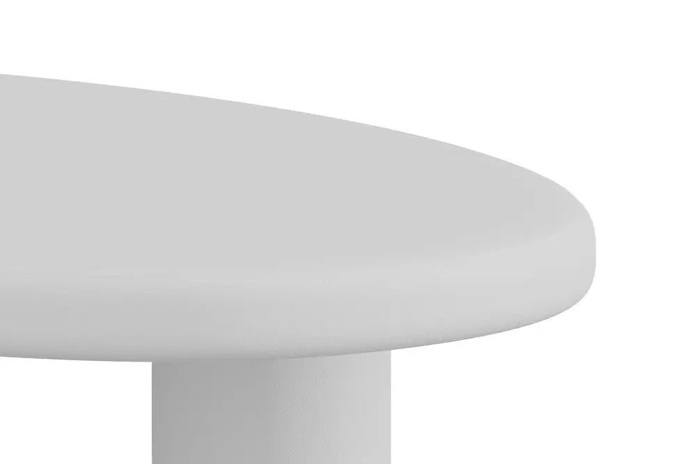 Table Basse Effet Ciment  Blanc TAVINA - 120 cm ROUSSEAU