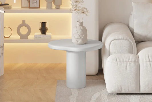 Table Basse Effet Ciment Ecru TAVINA - 58 cm ROUSSEAU