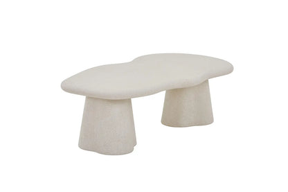 Table Basse Effet Ciment FARY Ciment Beige - 130 cm ROUSSEAU