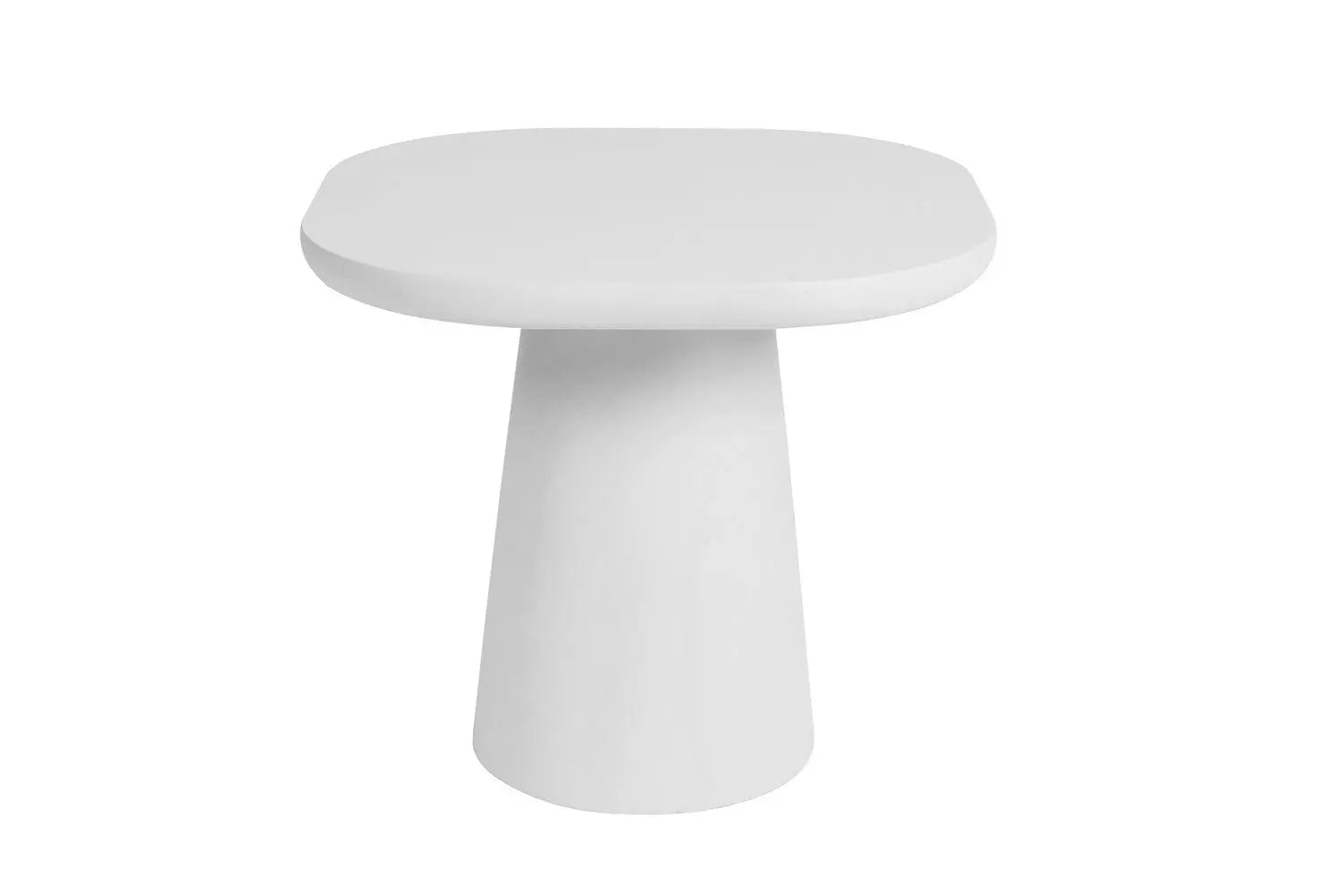 Table Basse Ovale Effet Ciment Ecru TAVINA - 55 cm ROUSSEAU