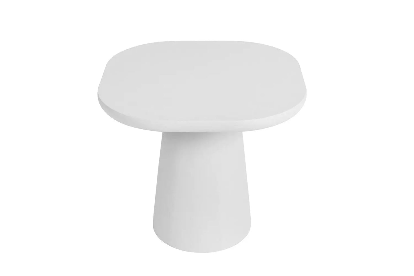 Table Basse Ovale Effet Ciment Ecru TAVINA - 55 cm ROUSSEAU