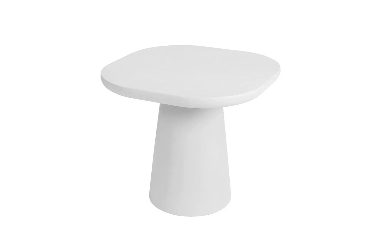 Table Basse Ovale Effet Ciment Ecru TAVINA - 55 cm ROUSSEAU