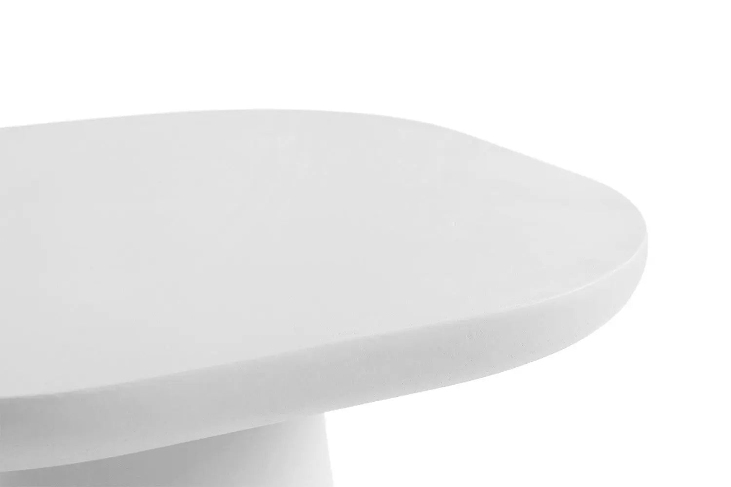 Table Basse Ovale Effet Ciment Ecru TAVINA - 55 cm ROUSSEAU