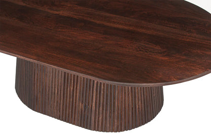 Table Basse Ovale MAYGA en Manguier Brun Foncé - 120 cm ROUSSEAU