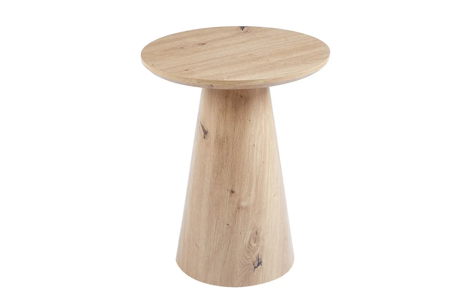Table Basse Ronde Effet Chêne Vieilli LUKA - 45 cm ROUSSEAU