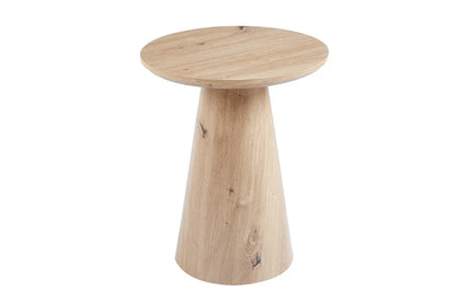 Table Basse Ronde Effet Chêne Vieilli LUKA - 45 cm ROUSSEAU