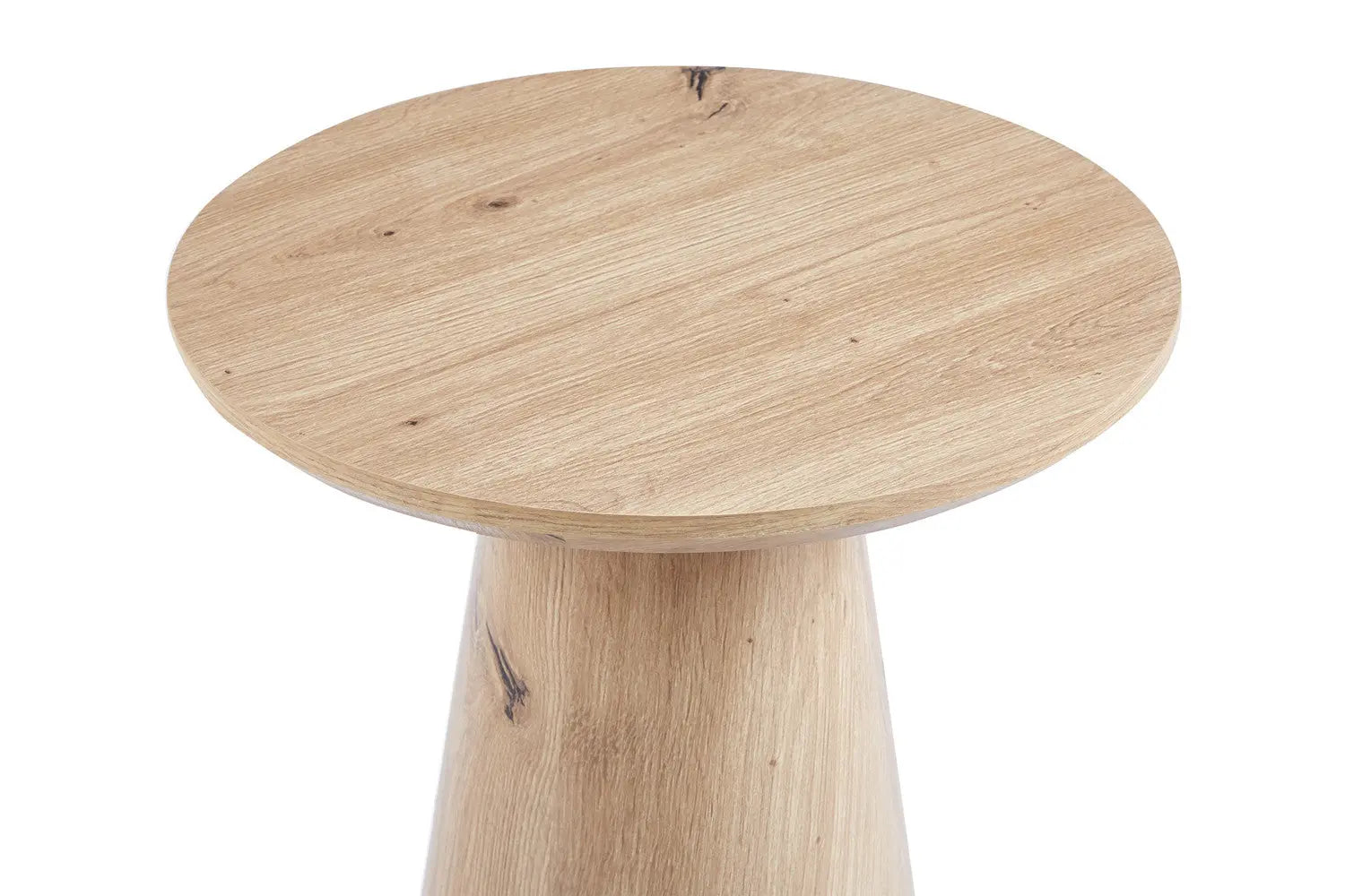 Table Basse Ronde Effet Chêne Vieilli LUKA - 45 cm ROUSSEAU