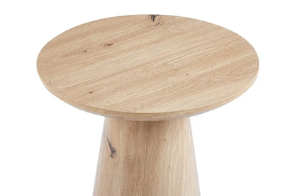 Table Basse Ronde Effet Chêne Vieilli LUKA - 45 cm ROUSSEAU