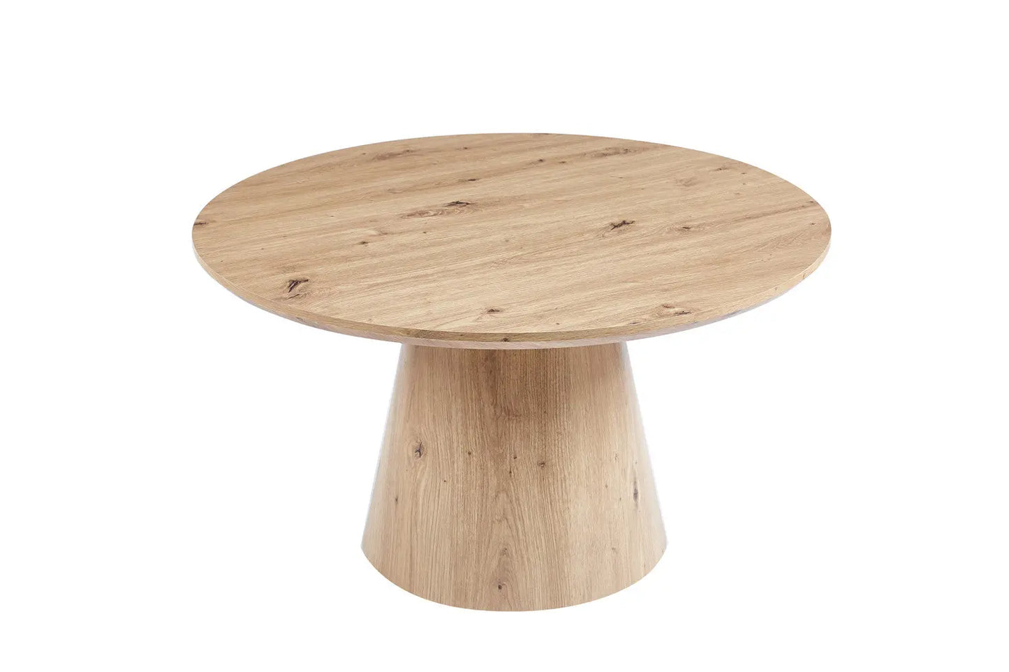 Table Basse Ronde Effet Chêne Vieilli LUKA - 80 cm ROUSSEAU