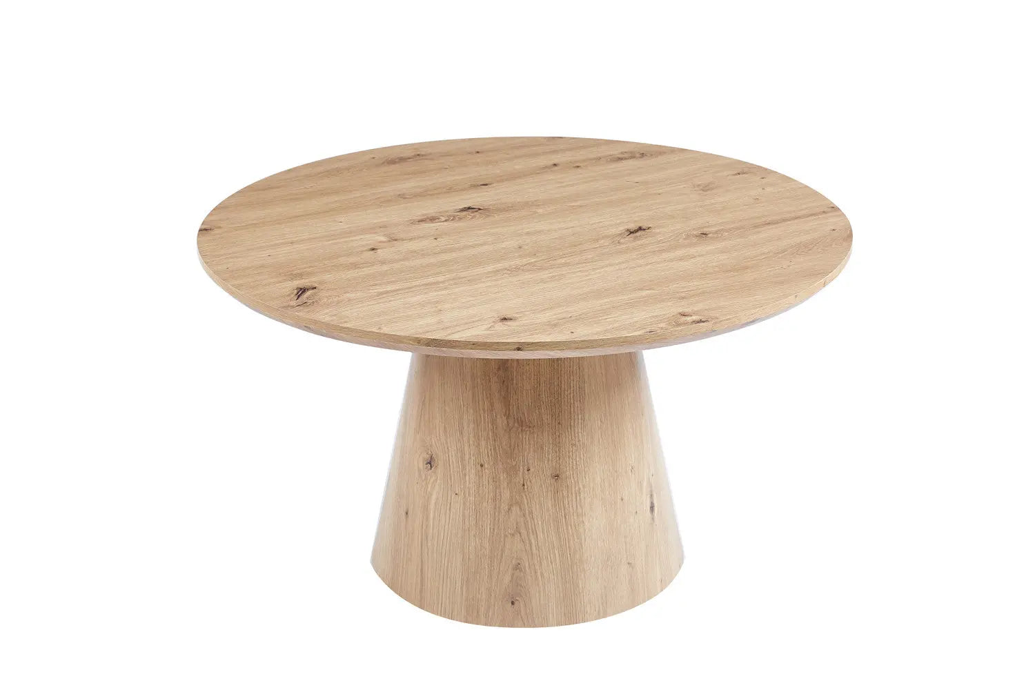 Table Basse Ronde Effet Chêne Vieilli LUKA - 80 cm ROUSSEAU