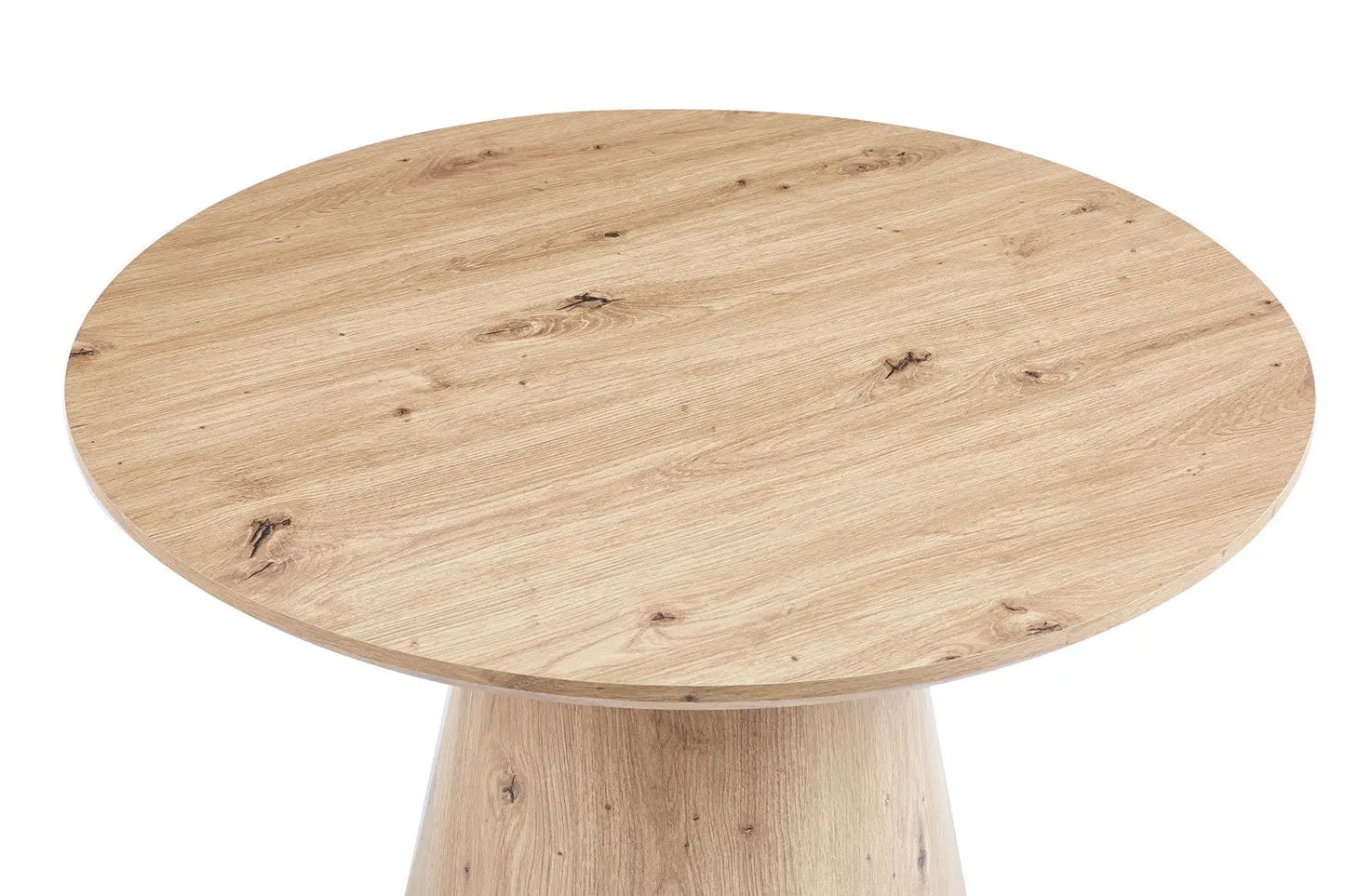 Table Basse Ronde Effet Chêne Vieilli LUKA - 80 cm ROUSSEAU