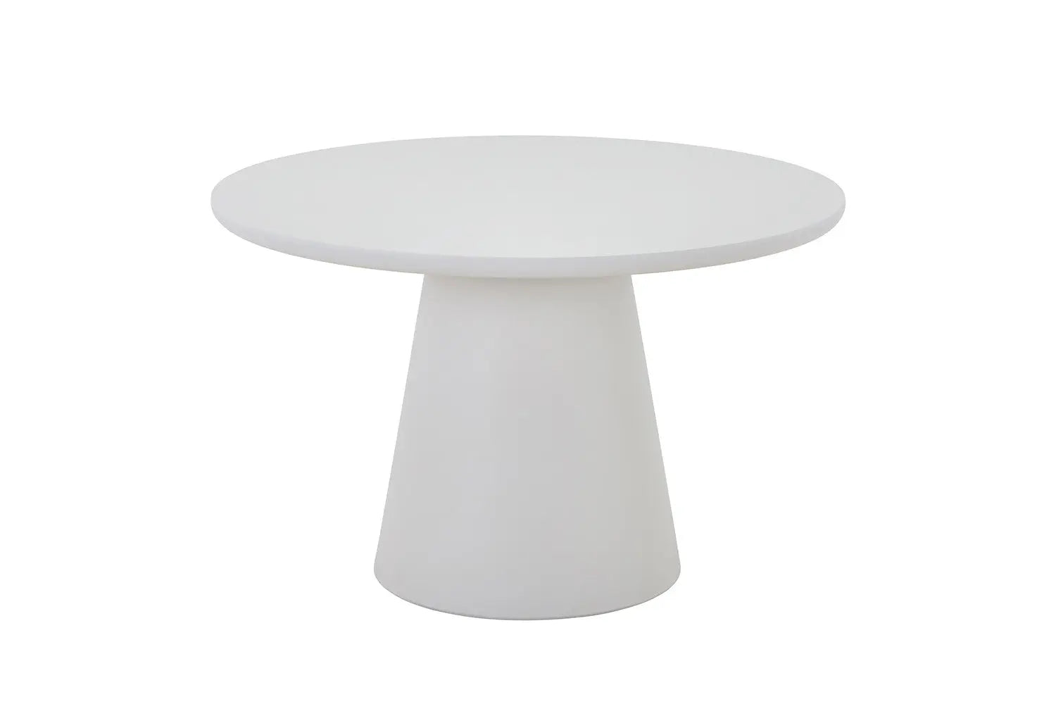 Table Ronde Effet Ciment Blanc TAVINA - 120 cm ROUSSEAU