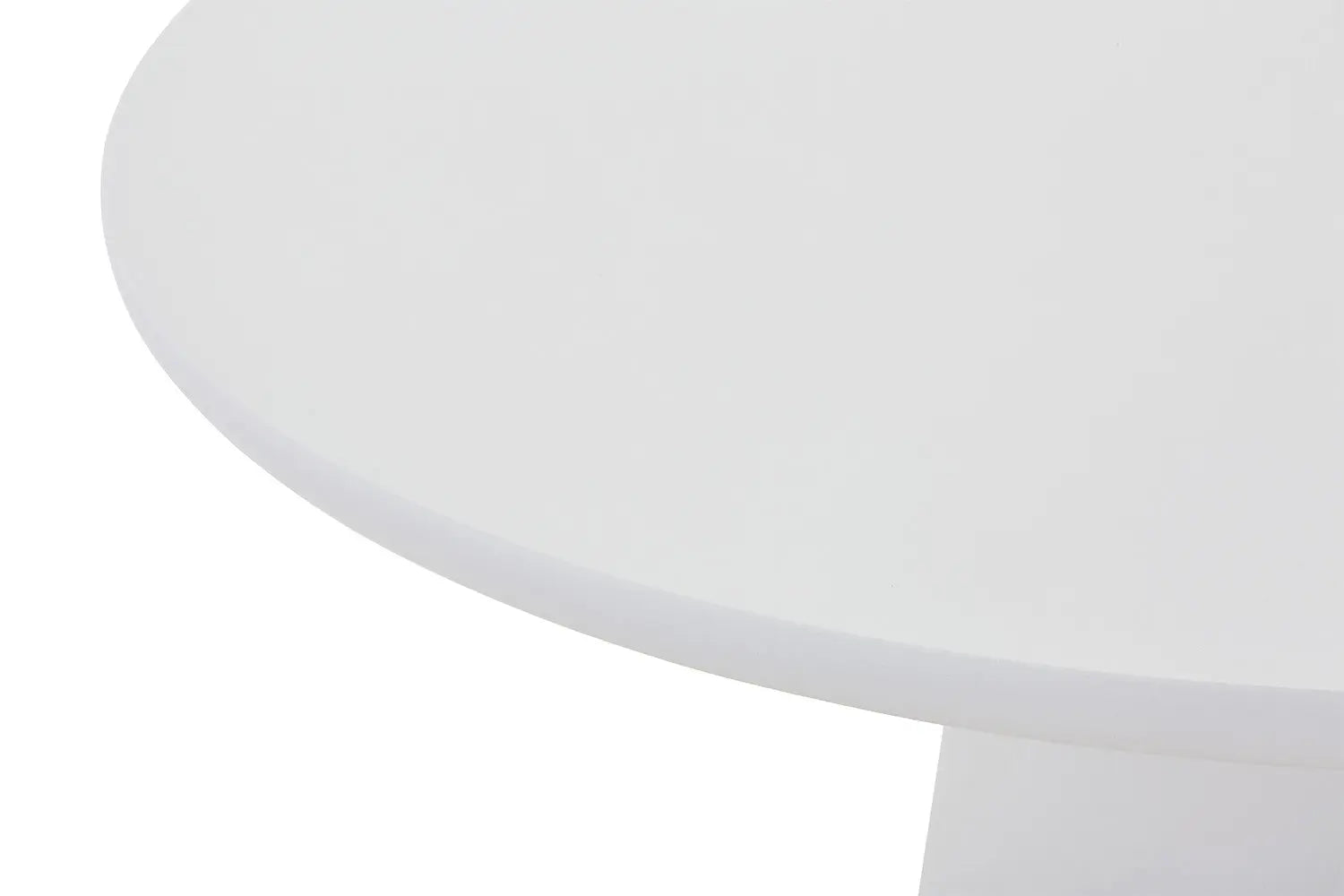 Table Ronde Effet Ciment Blanc TAVINA - 120 cm ROUSSEAU