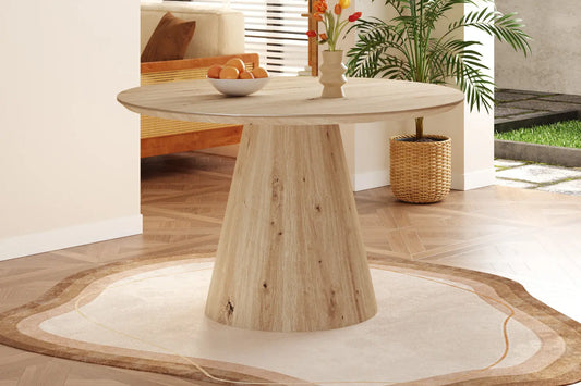 Table Ronde TIGA en Effet Chêne vieilli 120 cm ROUSSEAU