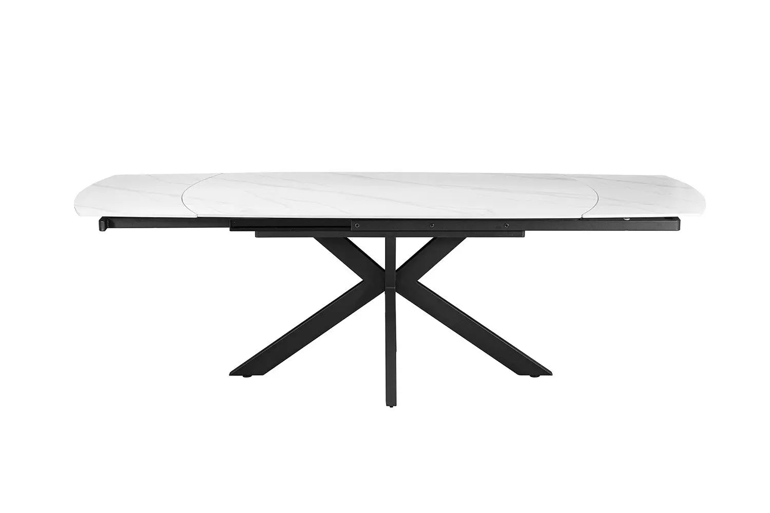Table à Manger Extensible ARYA Ovale Danoise Pierre Blanche - de 160 à 240 cm ROUSSEAU