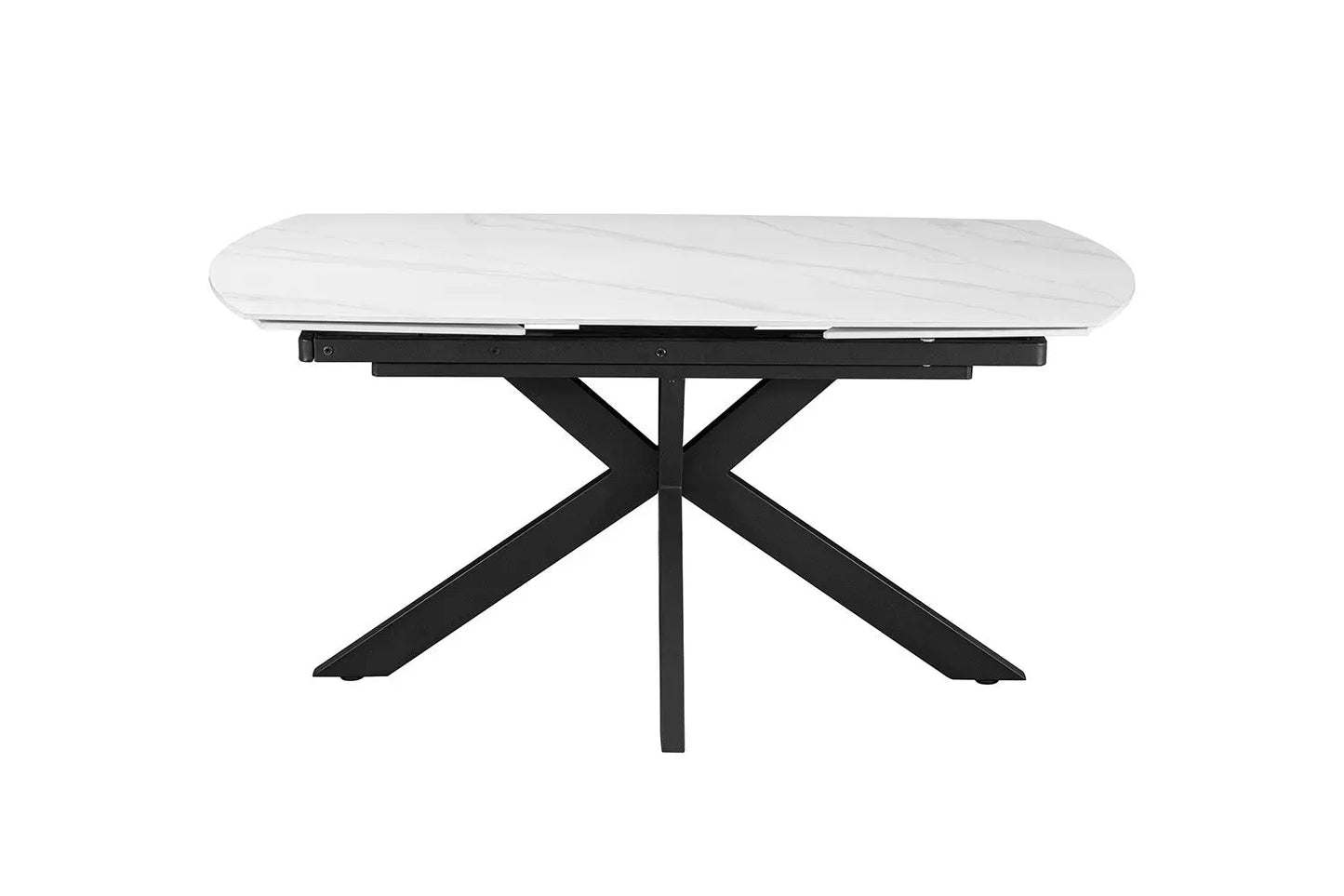 Table à Manger Extensible ARYA Ovale Danoise Pierre Blanche - de 160 à 240 cm ROUSSEAU