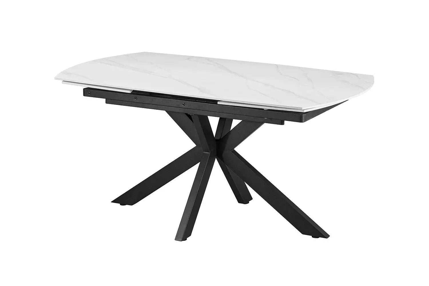 Table à Manger Extensible ARYA Ovale Danoise Pierre Blanche - de 160 à 240 cm ROUSSEAU