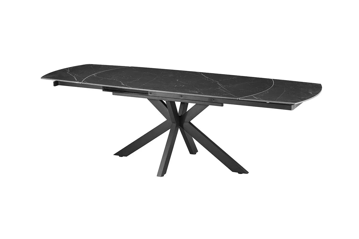 Table à Manger Extensible ARYA Ovale Danoise Pierre Noir - de 160 à 240 cm ROUSSEAU