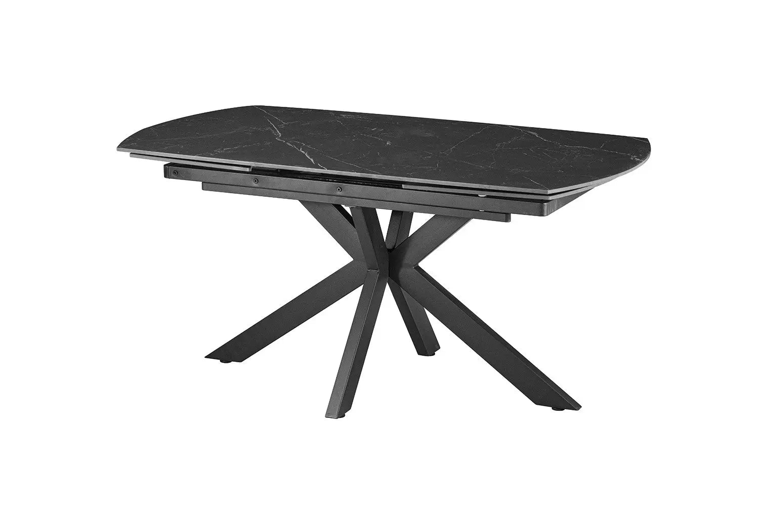 Table à Manger Extensible ARYA Ovale Danoise Pierre Noir - de 160 à 240 cm ROUSSEAU