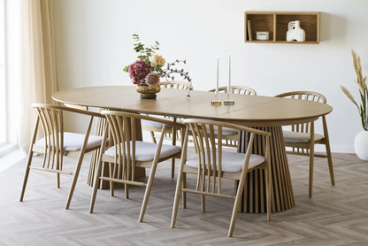 Table à Manger Extensible OSAKA Effet Bois Naturel - 120 à 240 cm HOUSE NORDIC